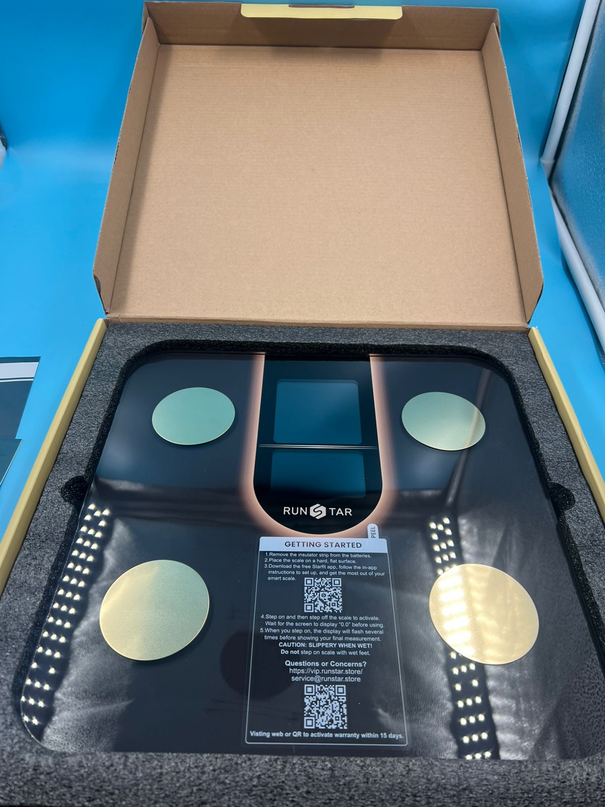 Runstar Báscula inteligente para peso corporal VA 8 en 1