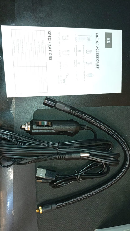 Mini-compresor portátil con manómetro Servomaster, Luz SOS.