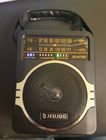Radio FM portátil AM, radio Bluetooth 5.0, altavoz de 5V. JEUJUG.