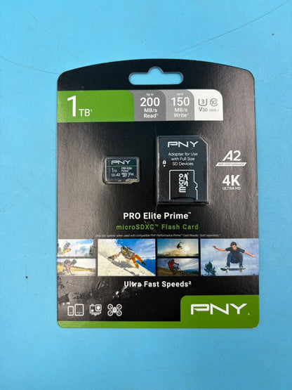 Memoria MicroSD 1TB PNY Pro Elite Prime U3 V30 A2 200MB/s SD