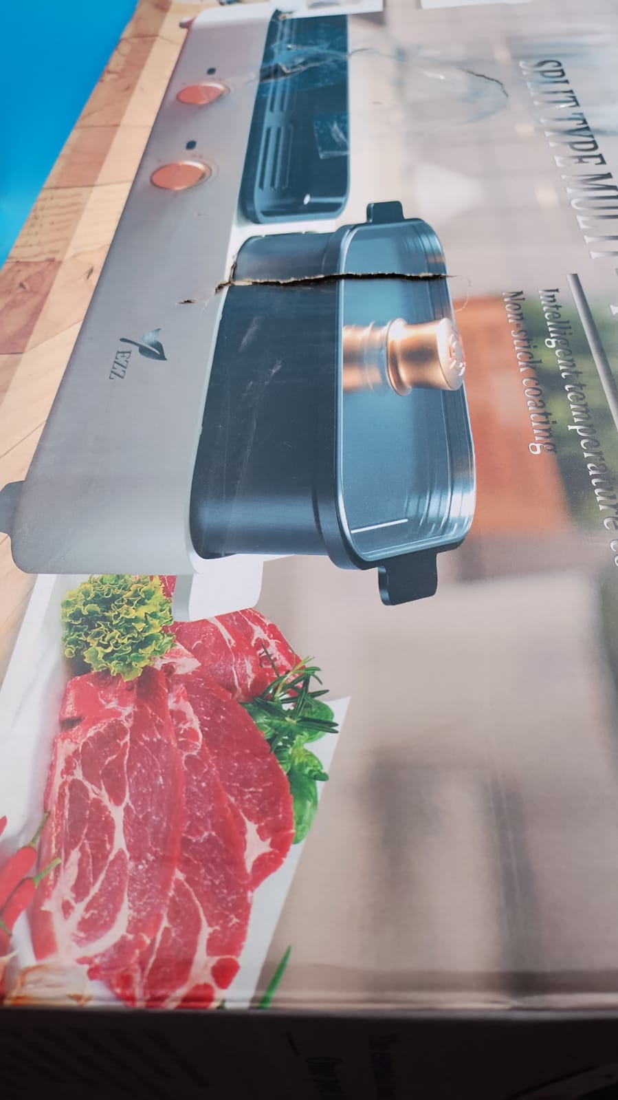 Parrilla eléctrica para interiores, 2 en 1, Control de Temp. (USADA).