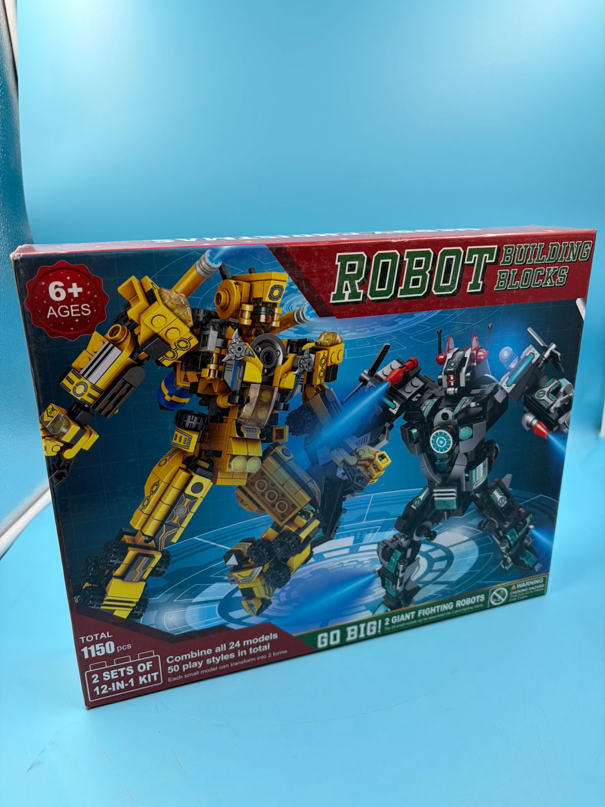 Bloques de construcción de 2 robots gigantes de combate 1150 pcs