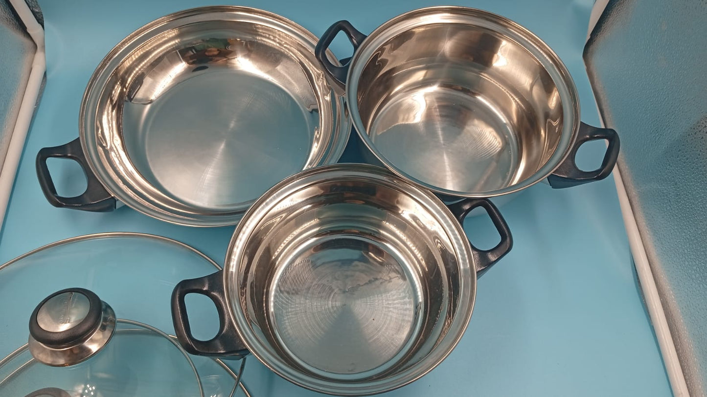 Bateria De Cocina, Kitchenes La Original, Acero Inox. (INCOMPLETA).