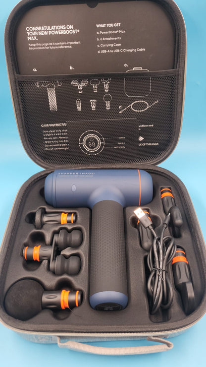 Pistola De Masaje Sharper Image Powerboost Max 6 Acces
