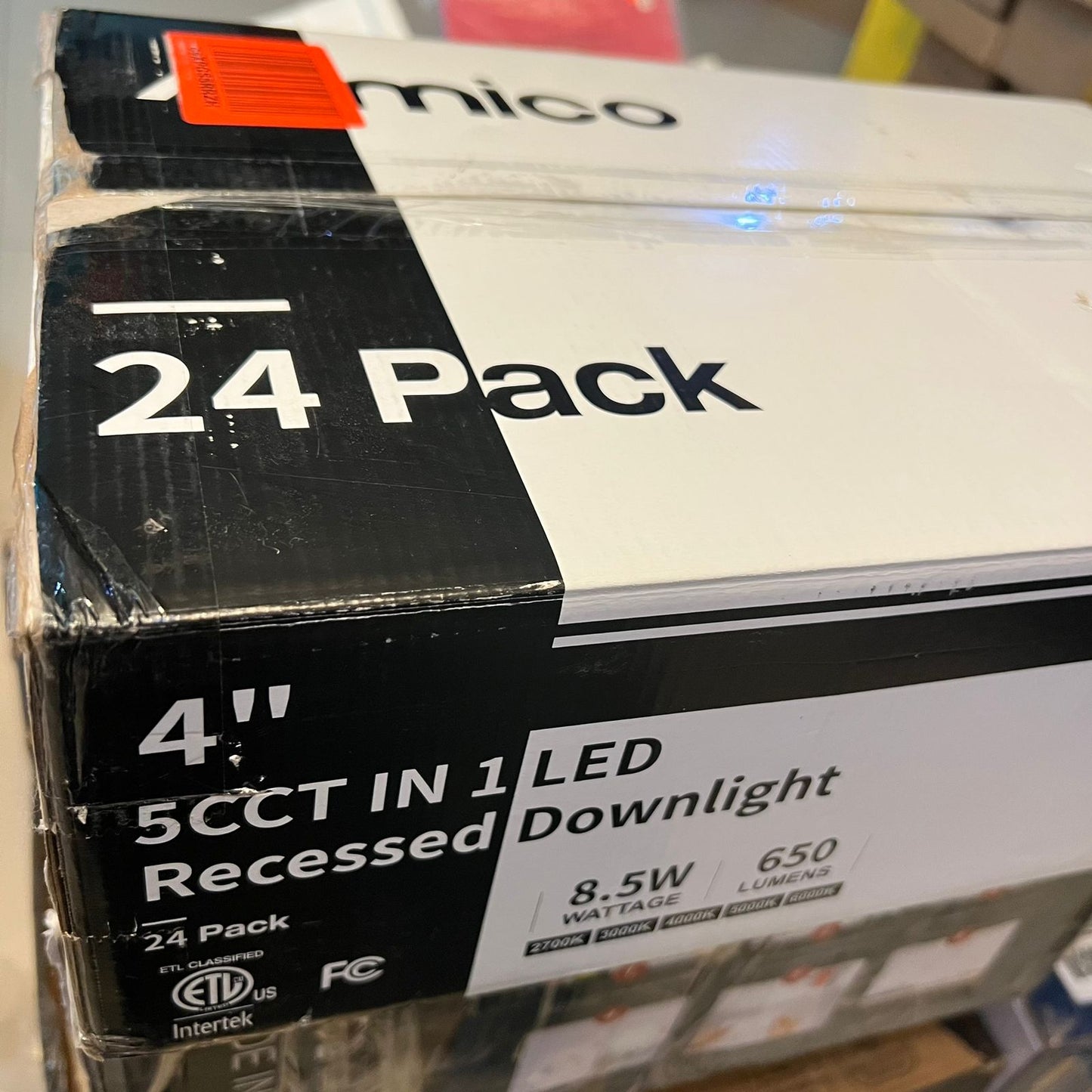 Foco empotrable LED AMICO de 4" 5CC (paquete de 24)