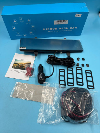 Dash Cam Espejo 12″ Frontal y Trasera 1080p 64 GB