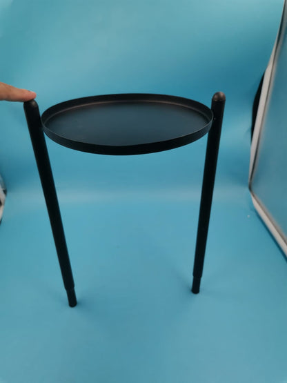 Mesa de Pie 3 Niveles Plegable Metal Negro Ramzyh