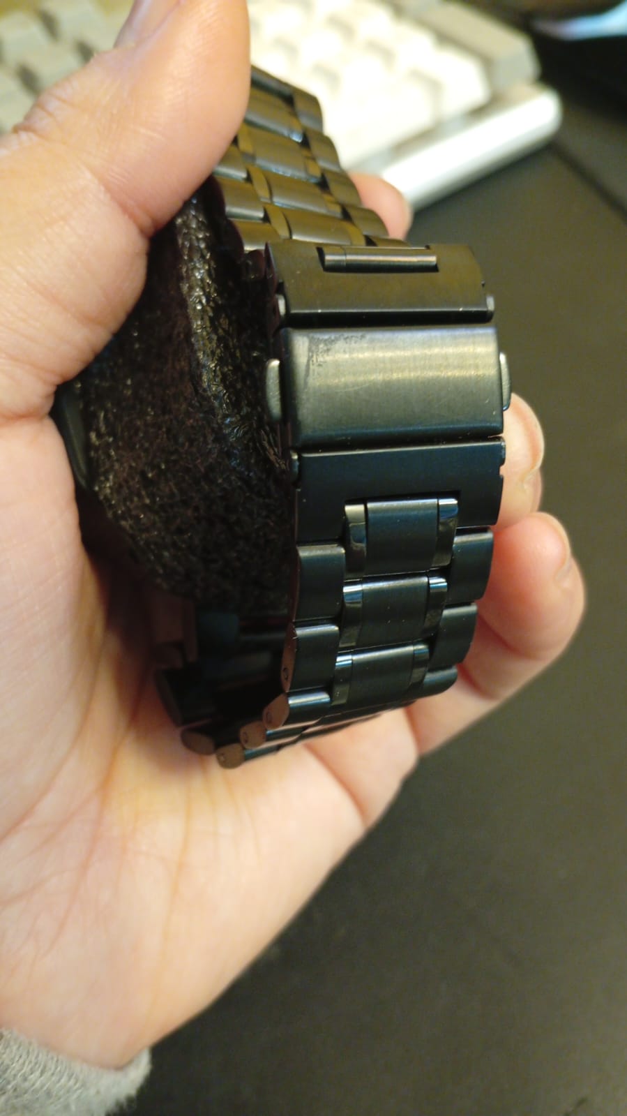 Correa de reloj, acero inoxidable, compatible con Apple Watch.