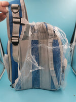 Mochila Transportadora Para Mascotas Cápsula Azul y gris usado