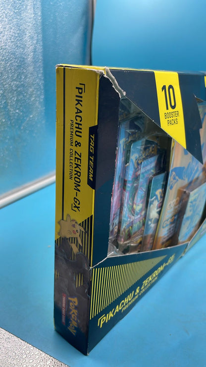 Pokemon Juego de Cartas Coleccionables Pikachu and Zekrom-GX Premium Collection.