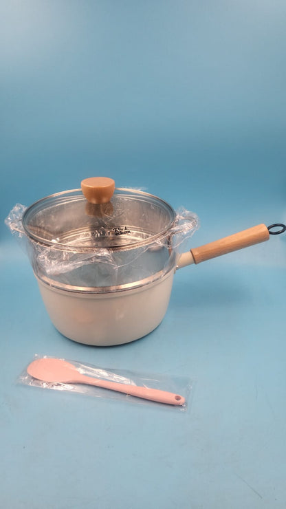 Sarten antiadherente de Cerámica 2Qt Con Tapa Vaporera Sin PFAS