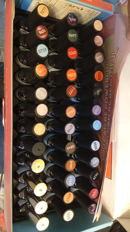 Modelones, Kit de 38 esmaltes de uñas en gel, Colores B-Glamorous.