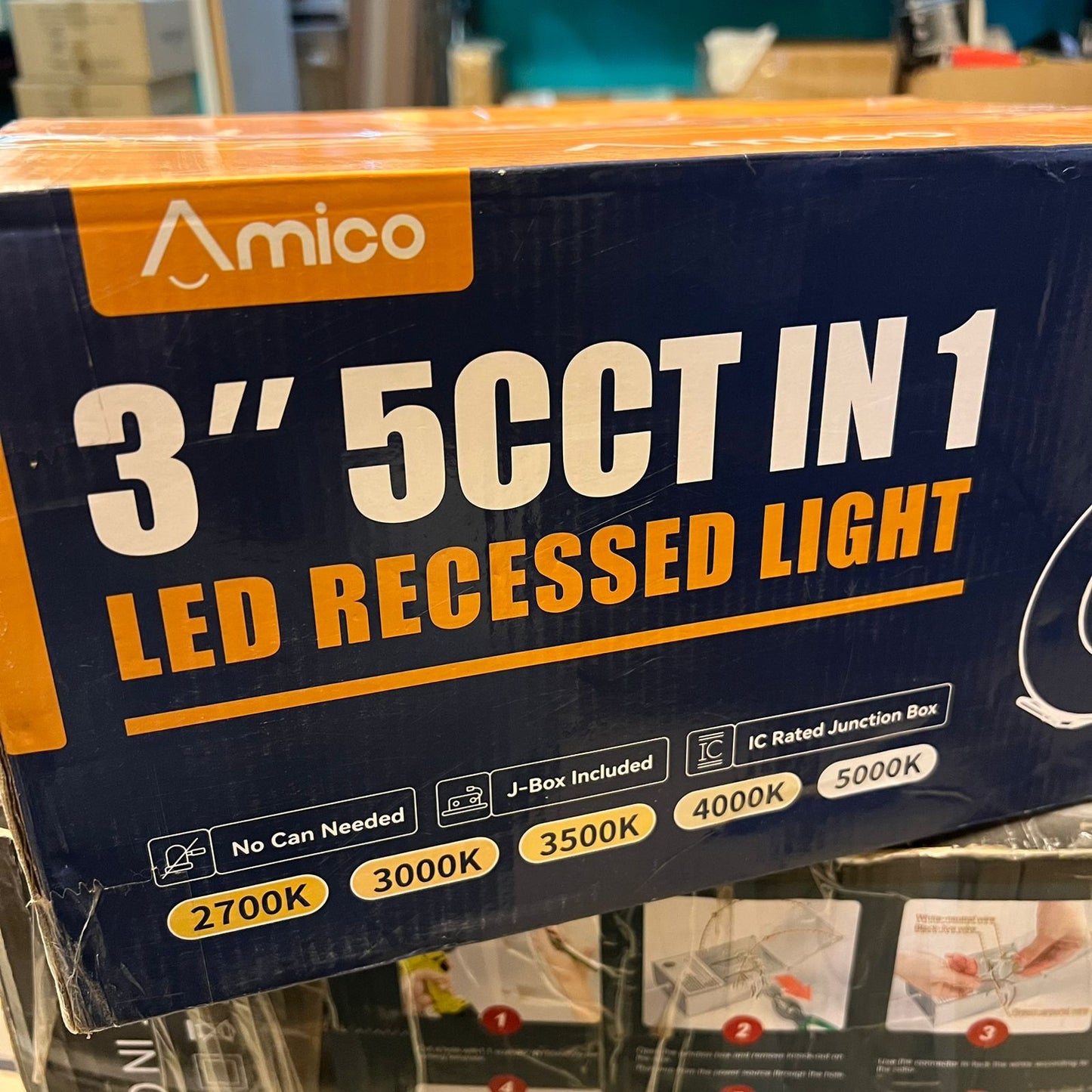 Amico Paquete de 24 luces LED empotrables ultrafinas 3"
