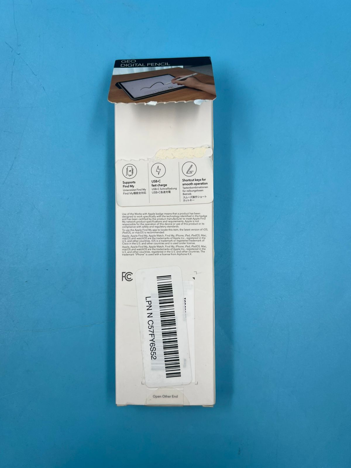 Lápiz digital ESR compatible Apple iPad 6C006 CAJA ABIERTA