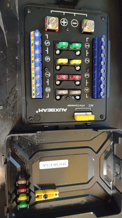 Panel de interruptores RGB de 8 vías, Auxbeam AR-820 (DETALLE)