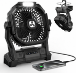 Ventilador Recargable Inalámbrico USB Con Luz LED Detalle