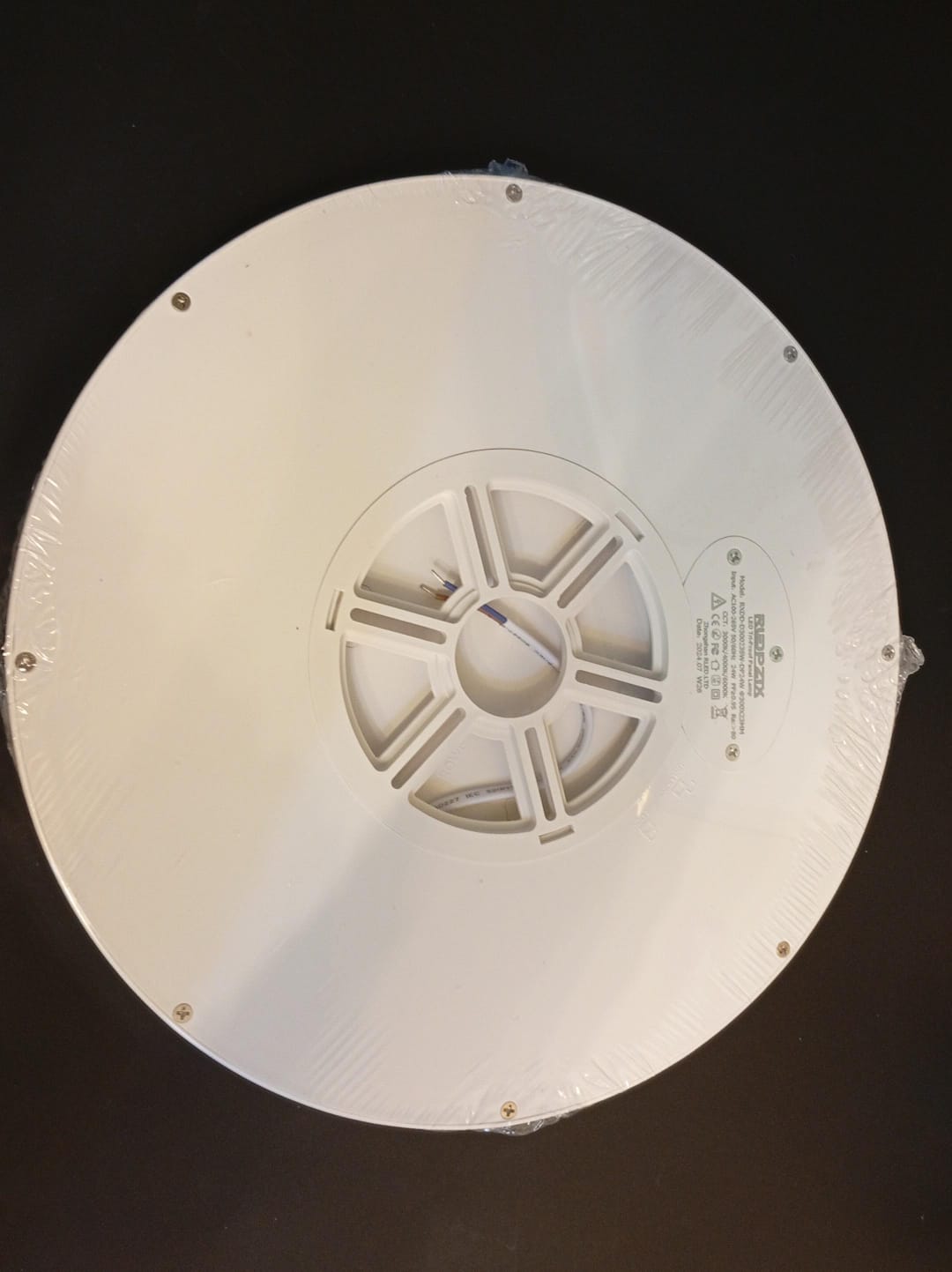 Paquete de 6 lámparas de techo LED, 12", redondas, blancas.