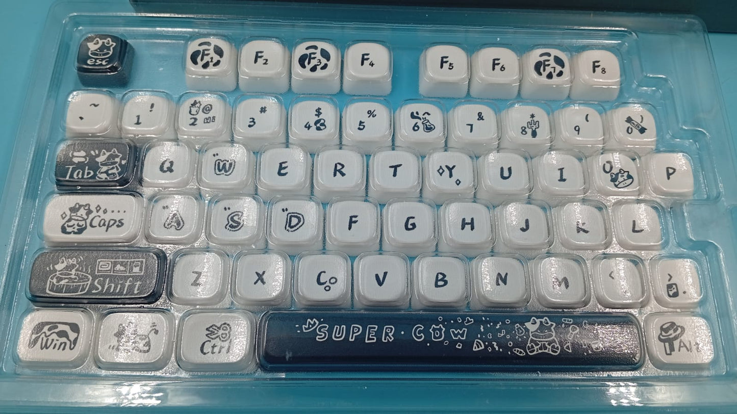 Teclas MOA con sublimación de tinta, PBT 75%, teclado mecánico.