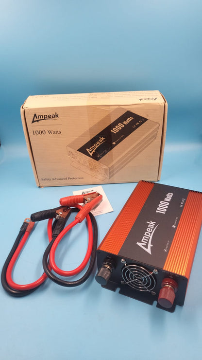 Inversor de 1000 W de 12 V a 110 V,  de 2 Salidas de CA,AMPEAK
