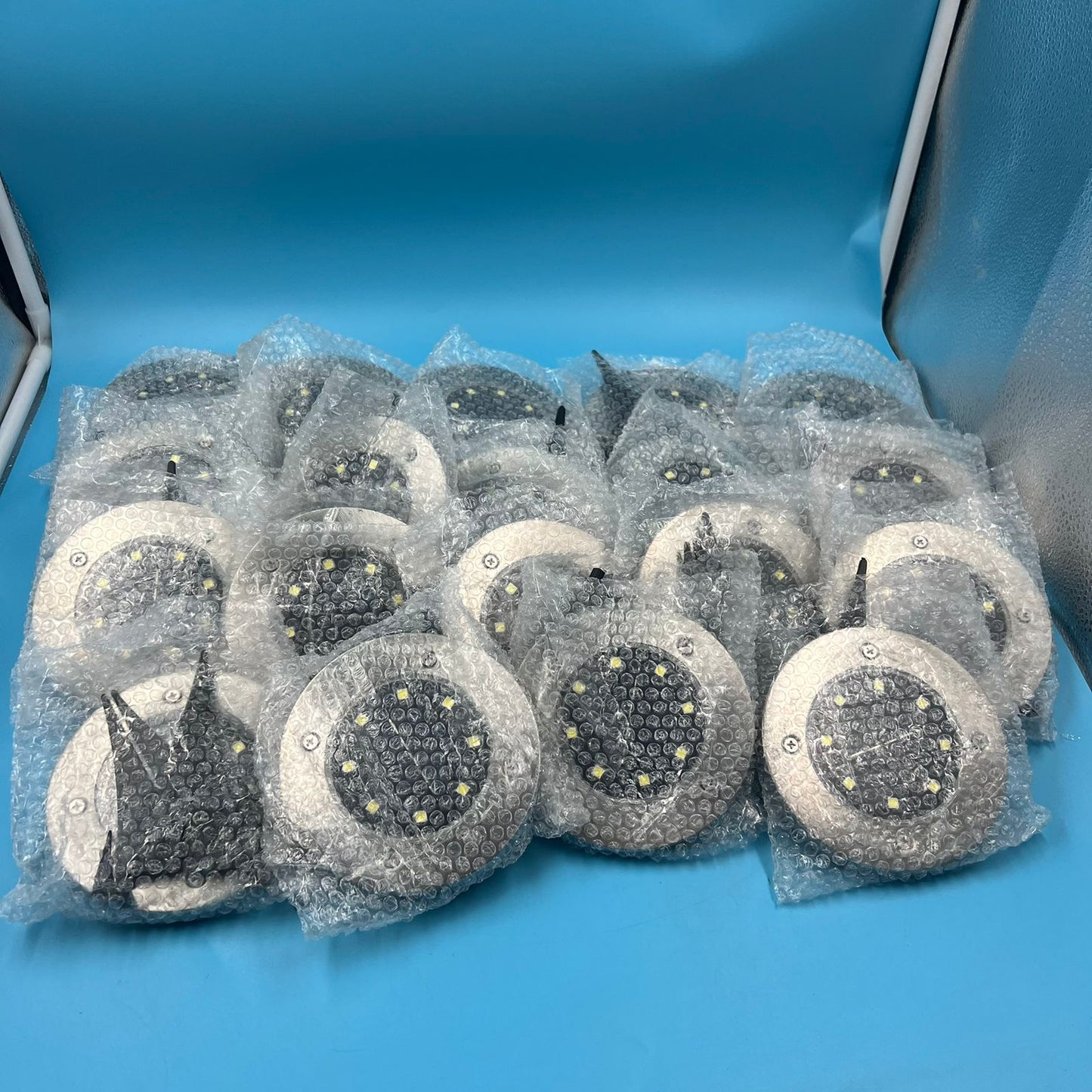 19 Luces Solares Para Exteriores Impermeables Blanco Frio (USADO)