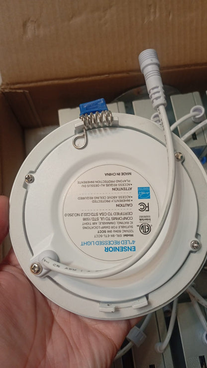 Paquete de 11 Luces LED, Ensenior, Empotrables de 4", Regulables,