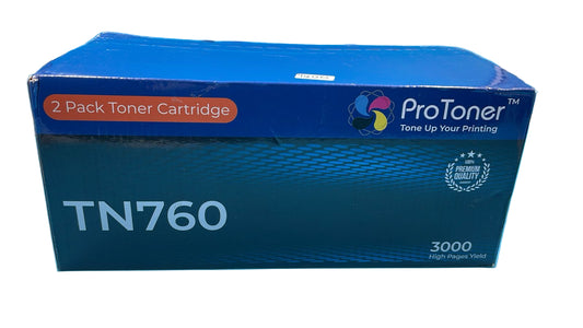 Paquete de 2 cartuchos de tóner ProToner TN760.