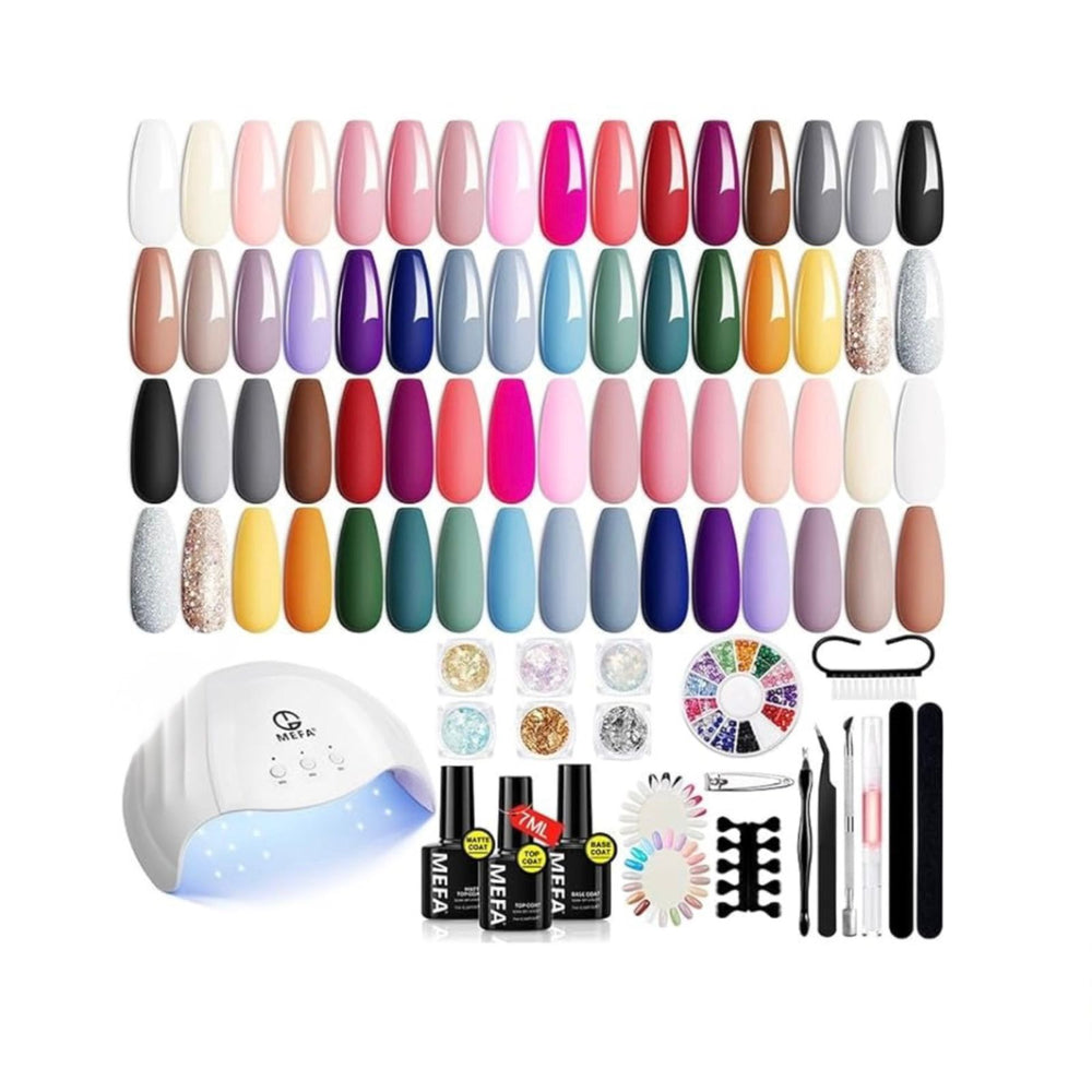 Kit de esmaltes de uñas en gel Mefa de 56 piezas