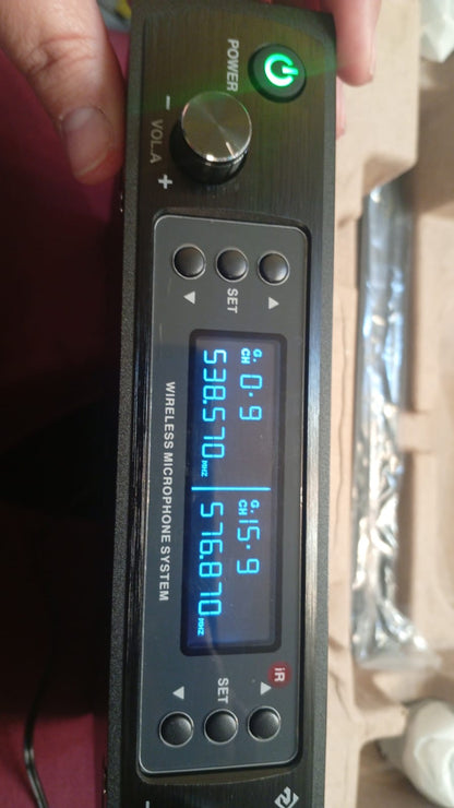 Sistema de Micrófono Inalámbrico Phenyx Pro UHF Dual PTU-71-2B