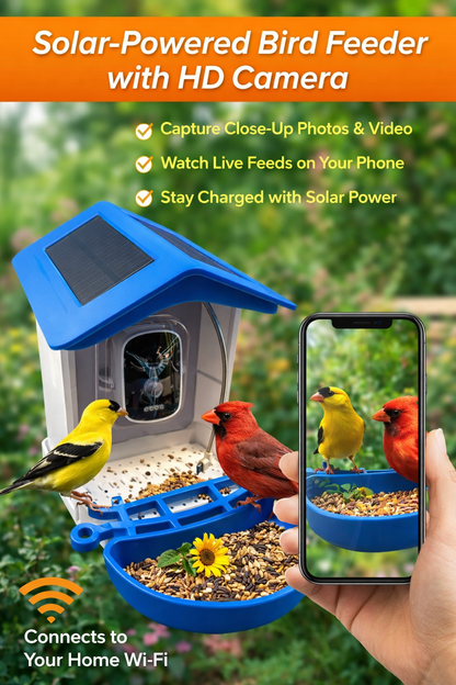 Camara Inteligente AI Q40 para Comedero Pajaros Wifi