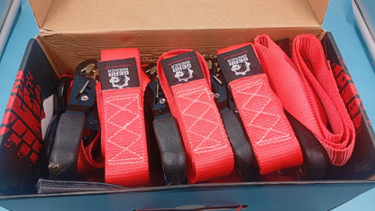Eslingas con Matraca y correas Gear America, 4 Pzas 1.6 pulgadas
