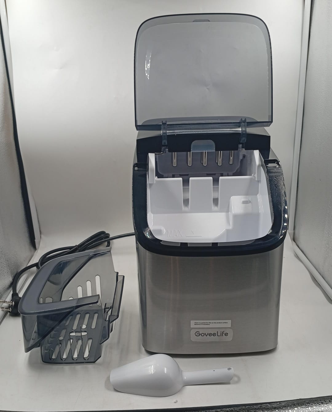 Maquina de hielo, inteligente, 3 tamaños, encimera. (DETALLE)