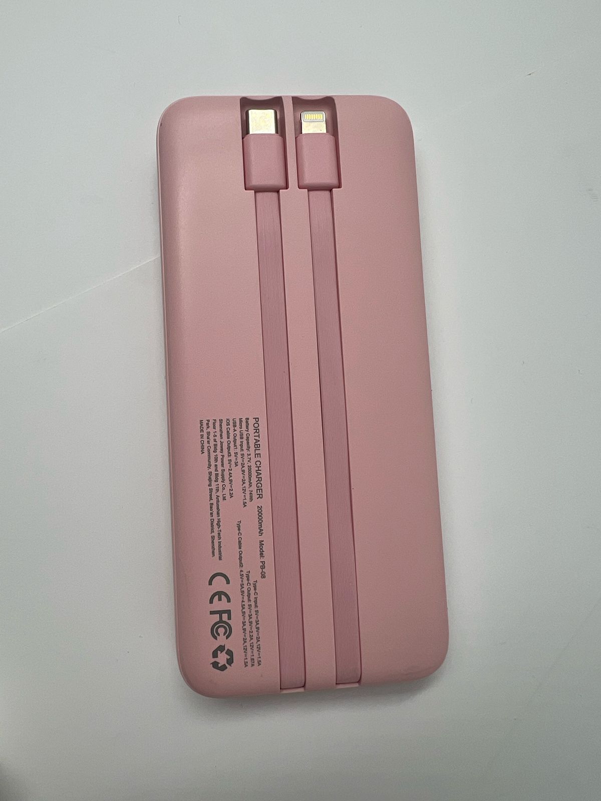 Batería portátil carga rápida cable IOS y C (USADO)