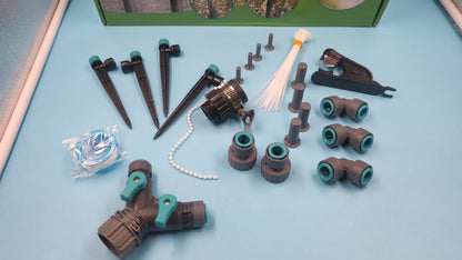 Kit Riego Goteo TRJZWA 52m Temporizador 2 Zonas 26 Emisores