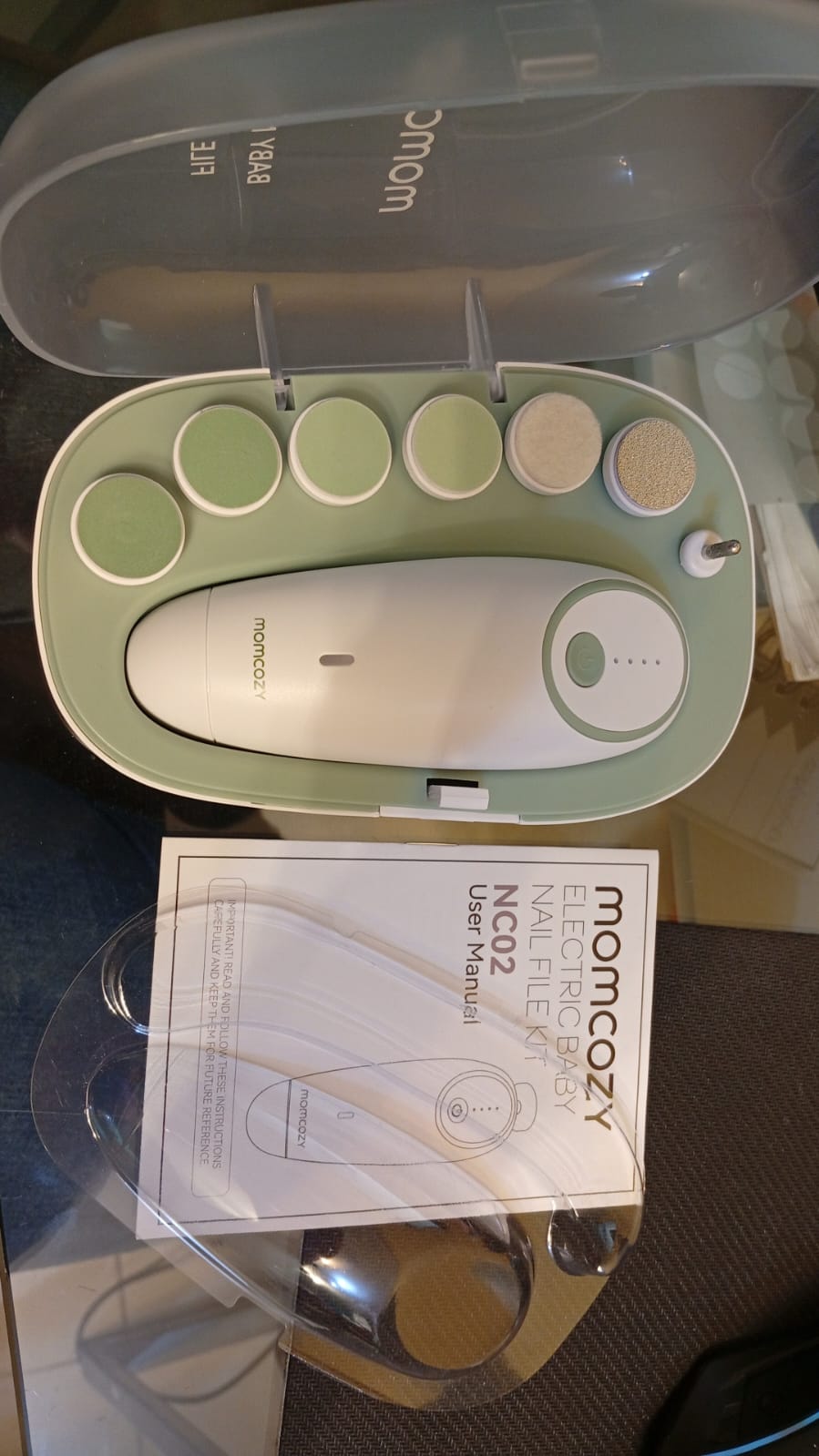 Recortadora de uñas eléctrica, recargable, MOMCOZY.