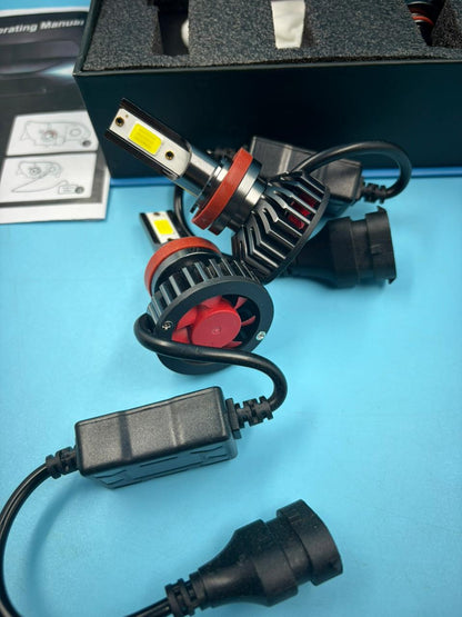 Juego 4 bombillas LED faros delanteros 9005HB3 H11H9H8
