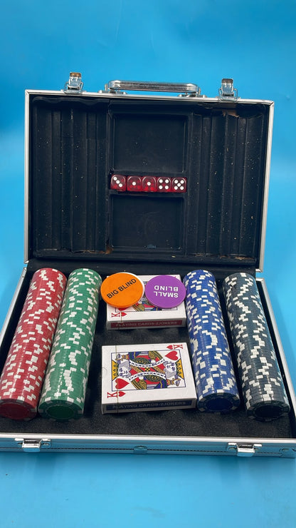 Juego De Fichas De Póquer 200 Fichas De Póquer Con Estuche De Aluminio