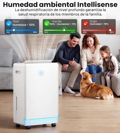 Deshumidificador V3 6.5 L 300W 45Pints Control de Humedad
