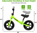 Bicicleta De Equilibrio Elantrip Sin Pedales Ajustable 1 A 3 Años