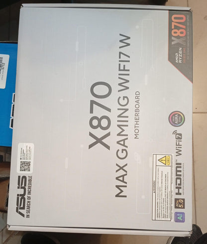 Tarjeta madre ASUS X870 Max Gaming, WiFi7 W, LAN de 2.5Gb.