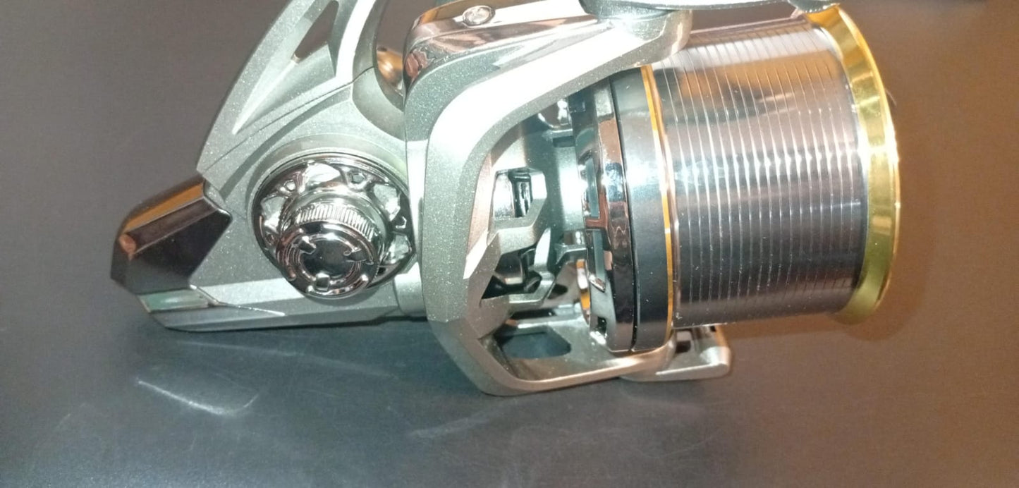 Carrete giratorio para caña de pesca, marco de grafito, 55lbs arrastre.