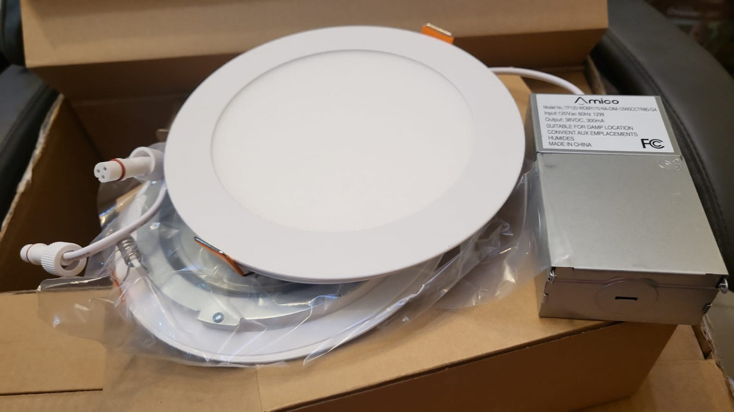 Amico Paquete de 20 luces de techo LED ultradelgadas de 6" 5CCT
