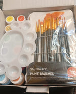 Juego de pintura acrílica Shuttle Art de 36 colores, 60 ml 12 pinceles