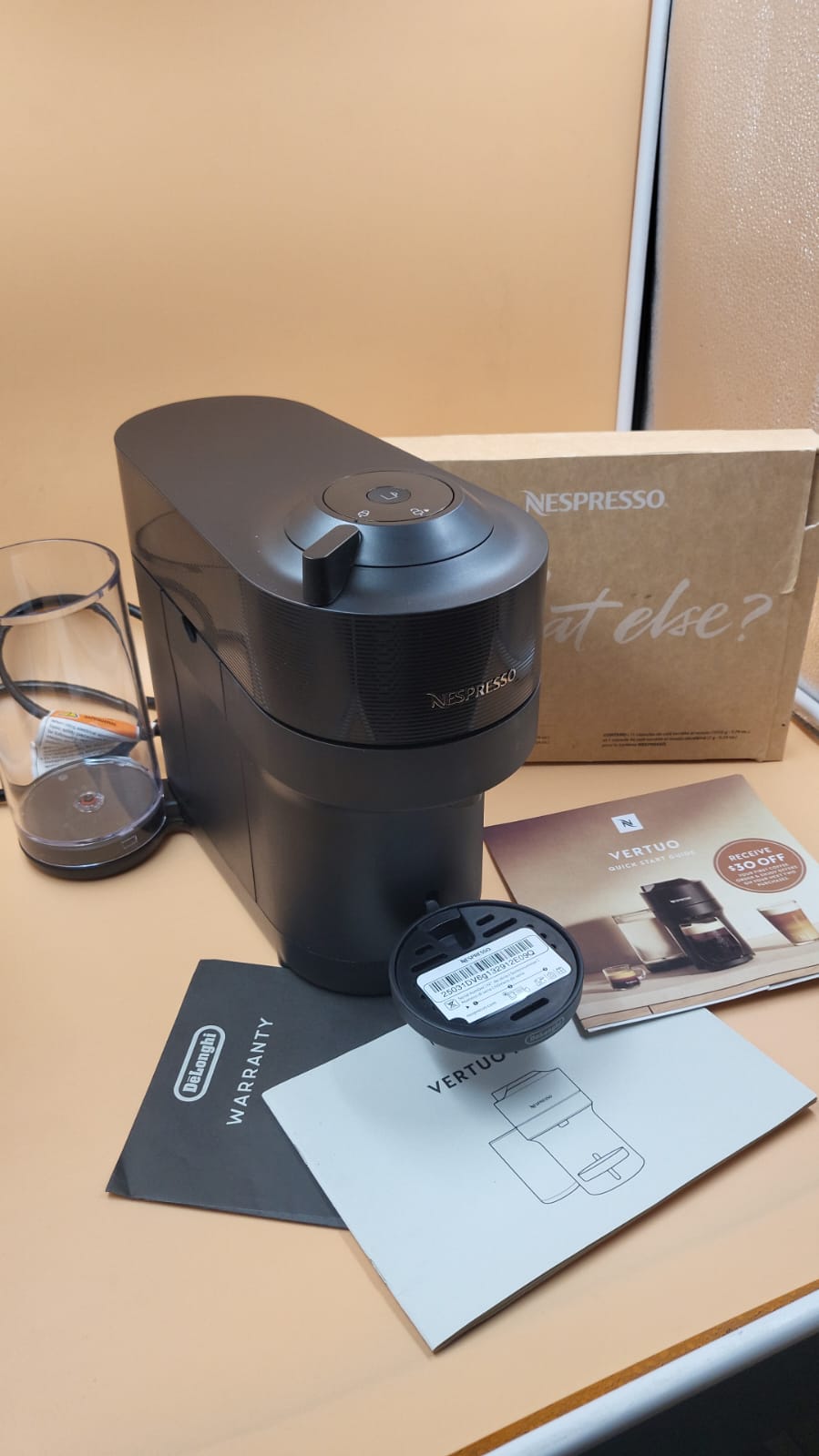 Nespresso Cafetera Vertuo Pop, Color Black + Café de Regalo