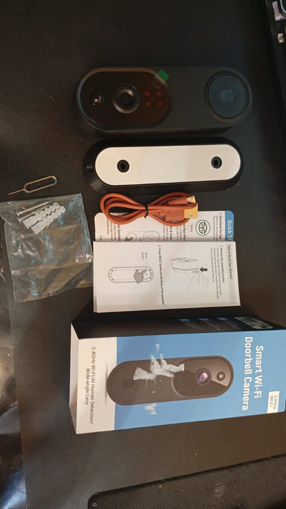 Timbre con Cámara, Inalámbrico con WiFi, Impermeable IPX65.