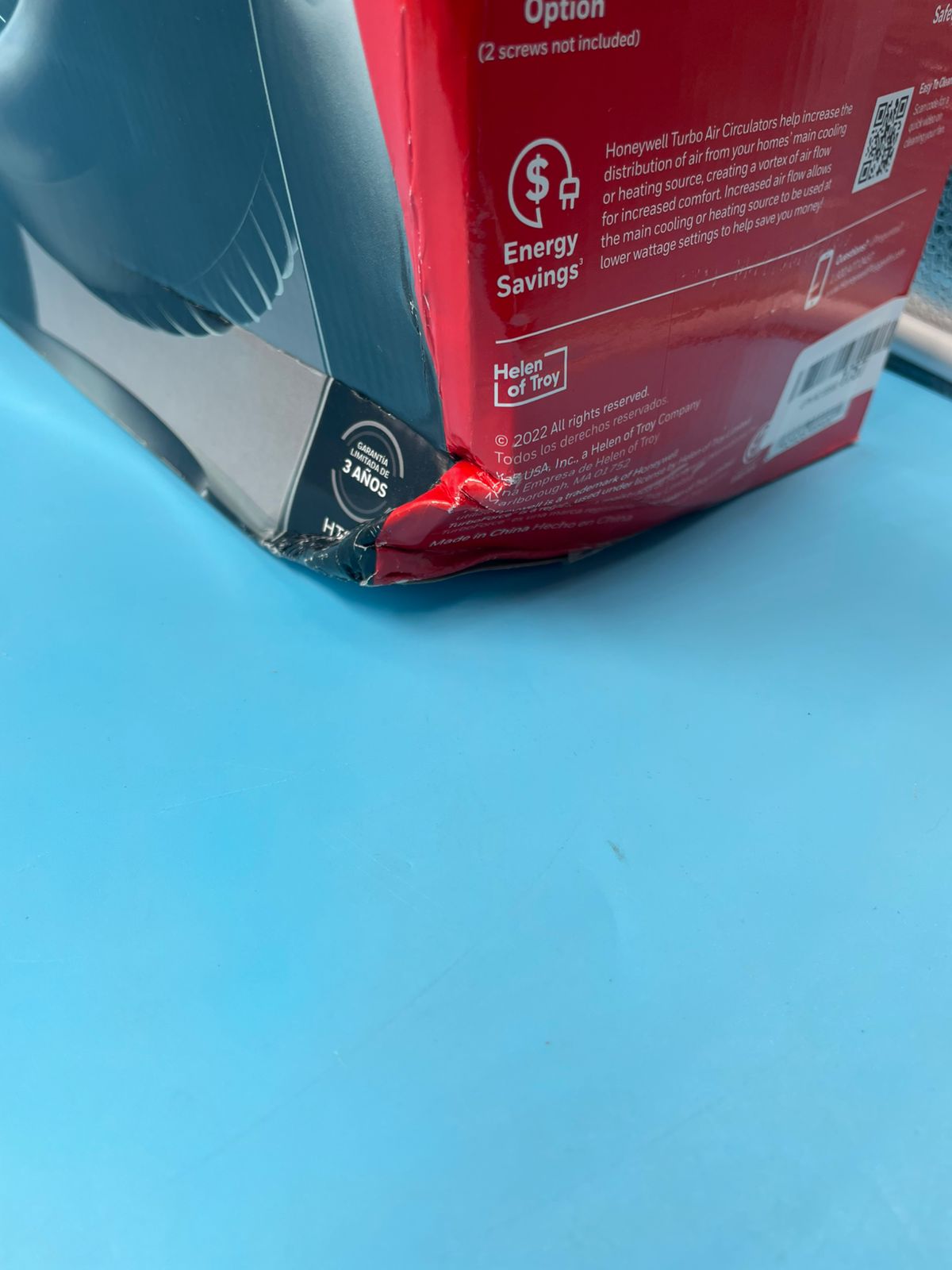 Honeywell HT-900 TurboForce,Ventilador de circulación de aire, color negro.