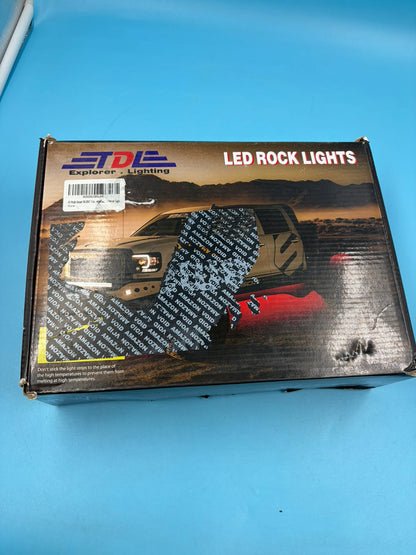 Luces LED de roca TDE Explorer Lighting, 10 cápsulas RGB (USADO)