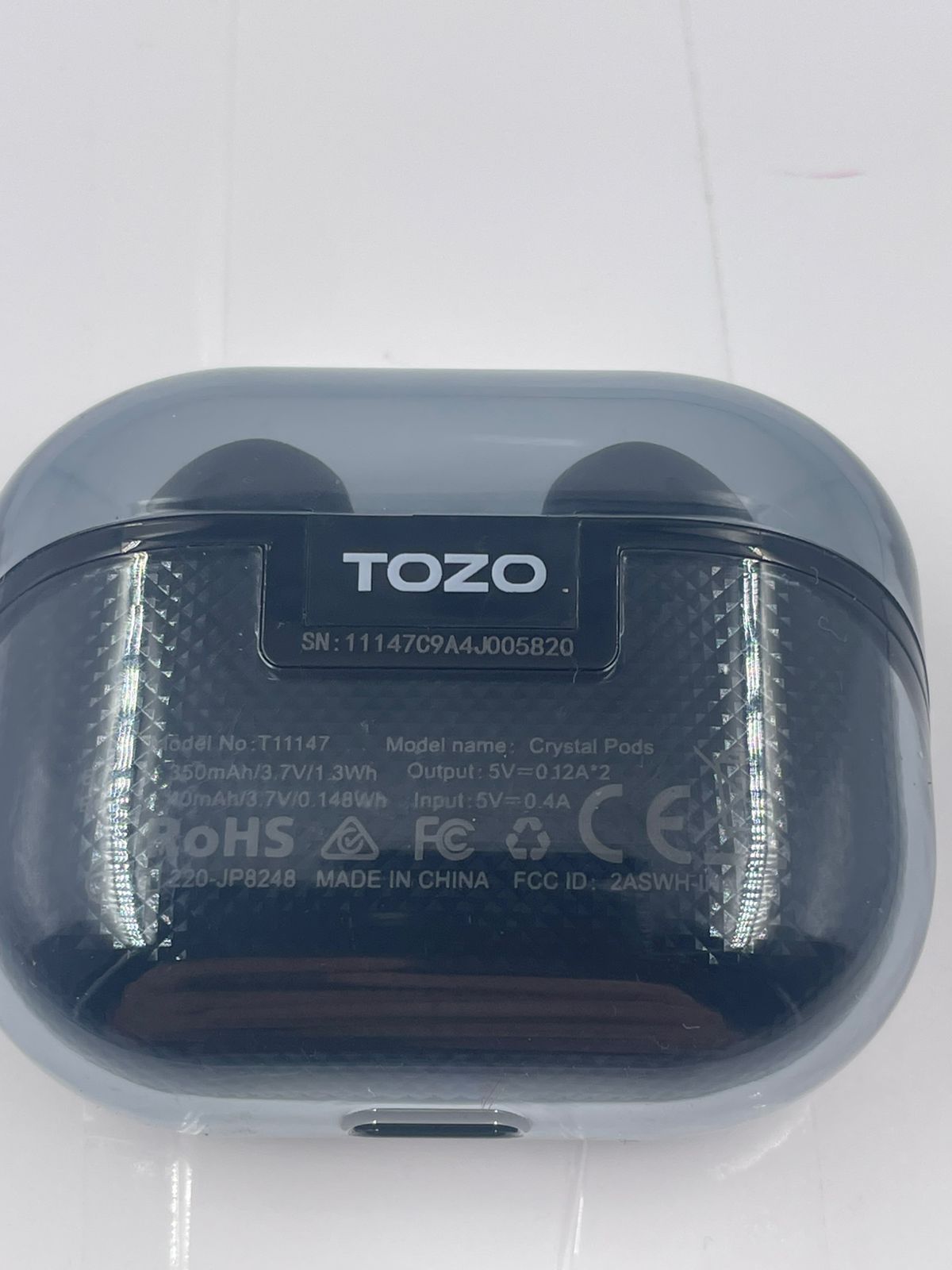 TOZO Auriculares inalámbricos híbridos con cancelación Activa de Ruido.(USADOS)