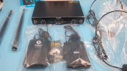 D Debra AU200 Pro Sistema Micrófonos de diadema y solapa