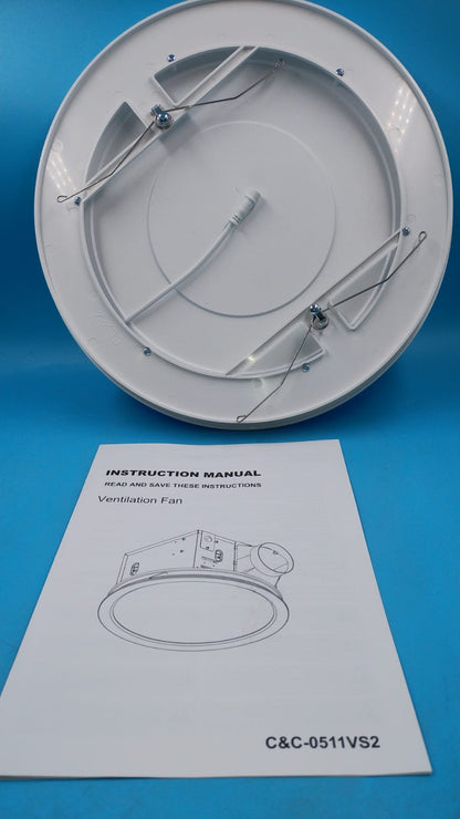 Extractor de baño Fitop con luz, 1100 lúmenes, para montaje en techo.