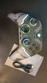 Controlador inalámbrico Bluetooth, para PC, iluminación RGB (USADO).